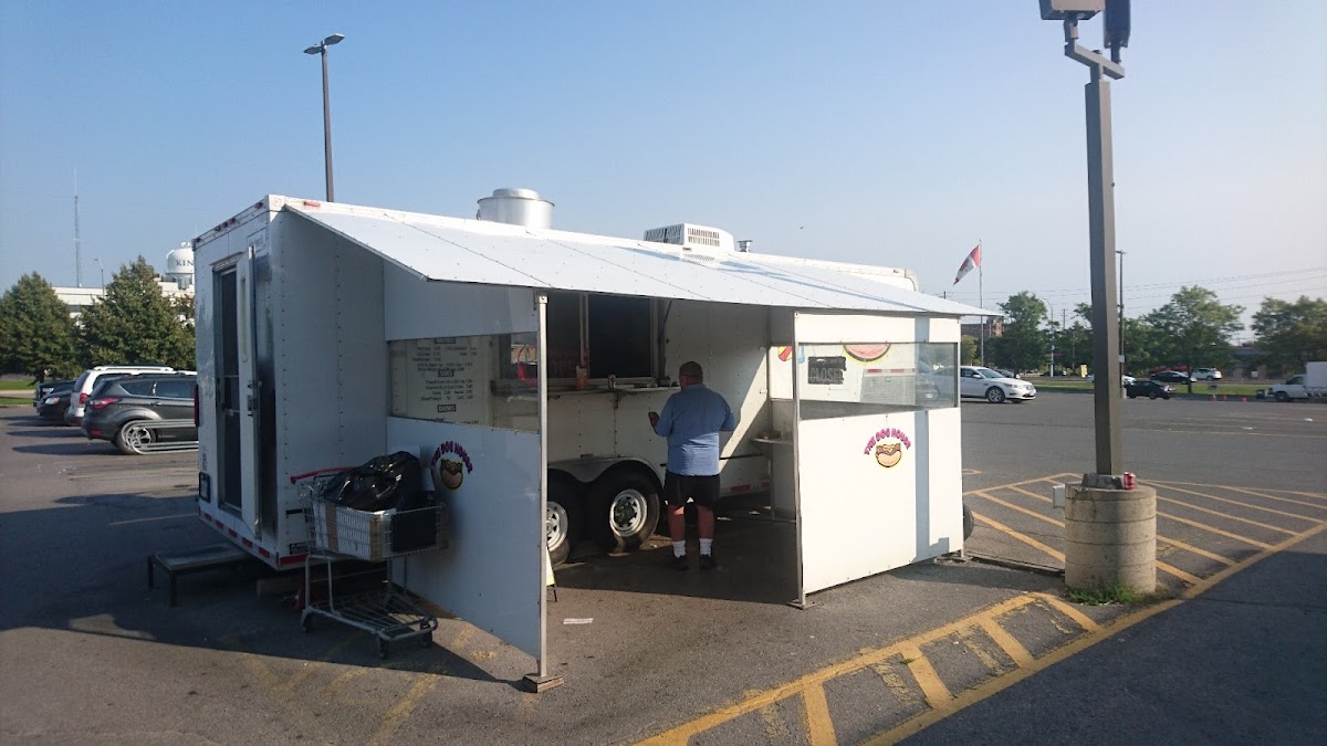 Ordering at The Doghouse service window